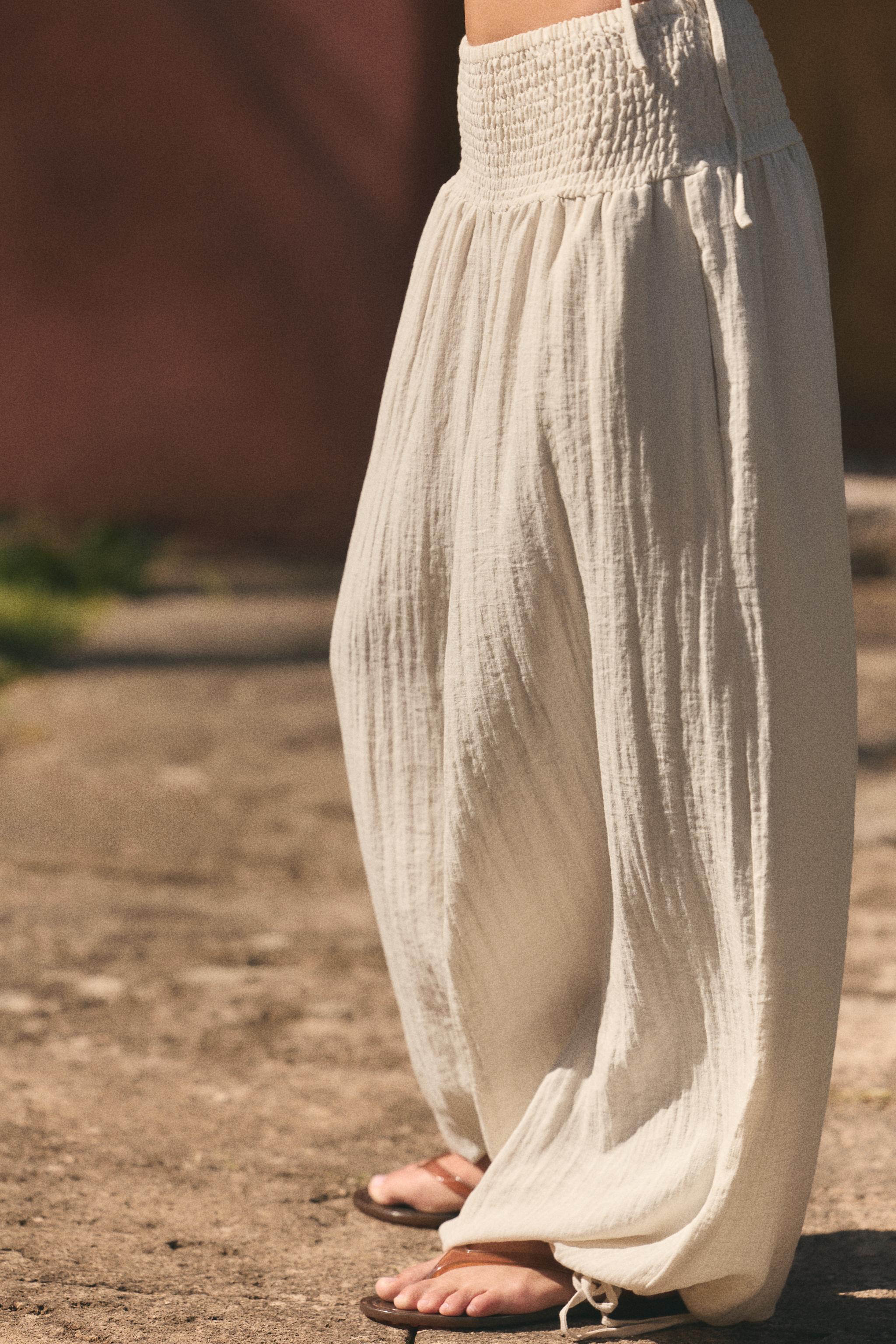 PANTALON À TAILLE ÉLASTIQUE